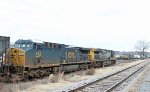 CSX 343 and 4 other big GE's in the yard (one out of view)